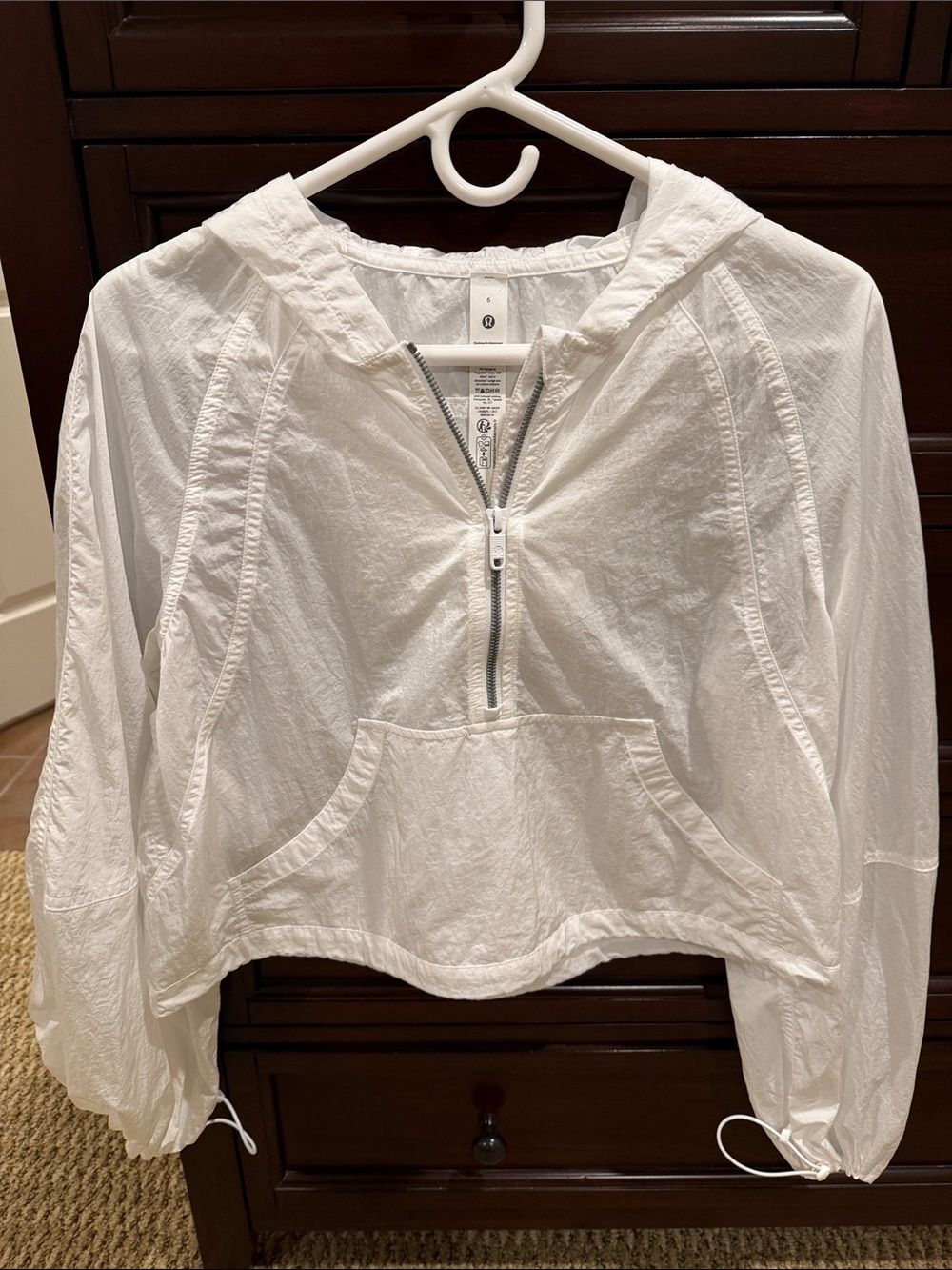 lululemon athletica White Lightweight Hooded Utility Jacket